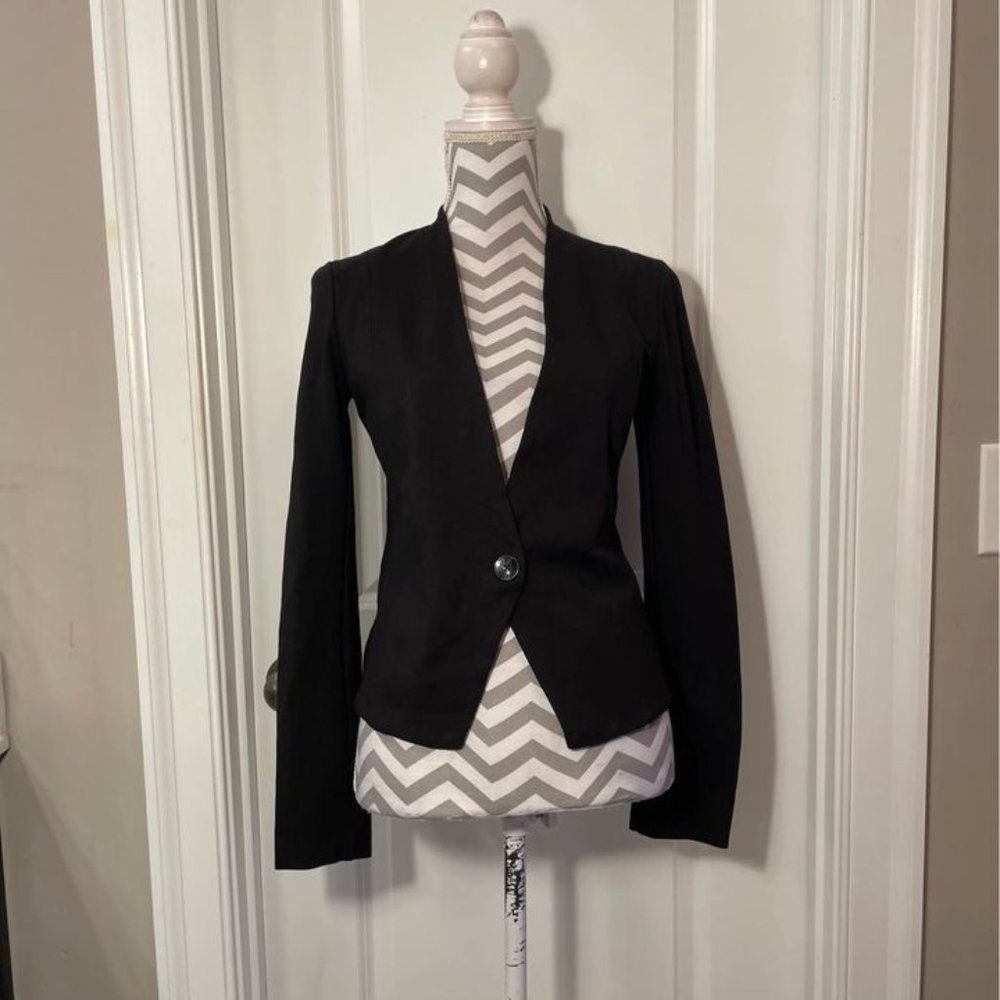 Armani Exchange Black Single-Button Blazer